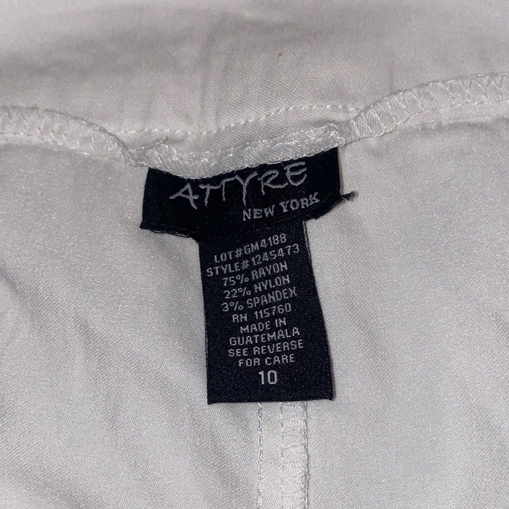Attyre White Cotton Blend Mini Skirt - Picture 3 of 4